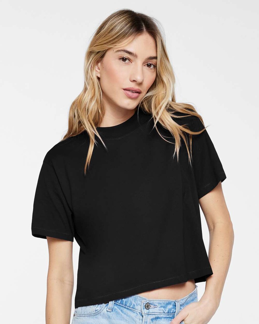 Women’s Boxy Crewneck Short Sleeve Tee for Casual, Trendy & Everyday Comfort Wear
